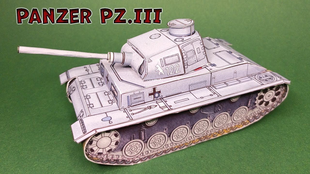 Tank Panzer Pziii Paper Model Panzer Iii Papercraft How To Make