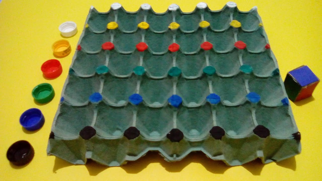 Como fazer um jogo de corrida com tampinhas |  jogos maker de papelão e recicláveis fáceis de fazer