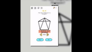 Brain out 2 ; level 6 :  How many triangles are in a pentagram ?