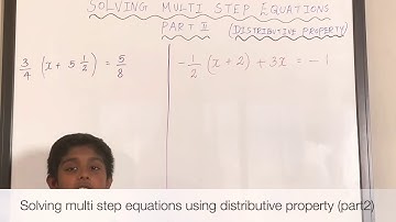 Solving multi step equations using distributive property (part2)