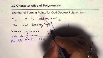 How to Find Number of Turning Points for Odd Degree Polynomial IMPORTANT