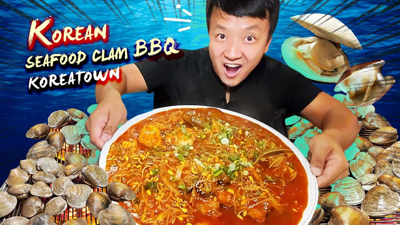 Korean SEAFOOD CLAM BBQ, MASSIVE SPICY FISH Stew in KOREATOWN | Strictly Dumpling