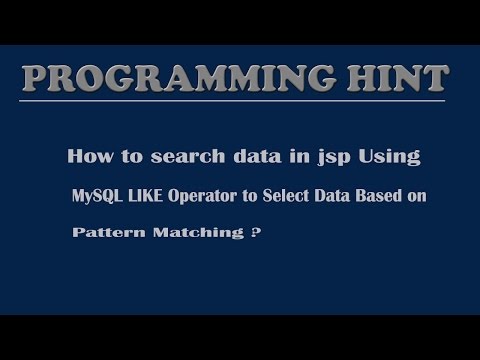 How to search data in jsp using Mysql Like Operator to select data based on pattern matching?