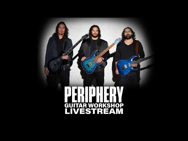 Periphery Guitar Workshop with Misha Mansoor, Mark Holcomb and Jake Bowen | Guitar Center Hollywood class=