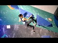 Fanny Gibert and Janja Garnbret. IFSC Climbing World Cup Moscow 2019 - Bouldering Finals