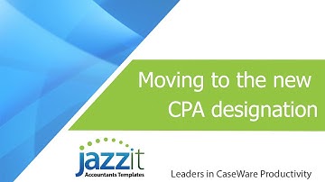 Updating your Jazzit for the CPA designation