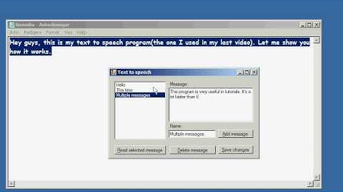 Visual basic - Advanced text to speech Demo
