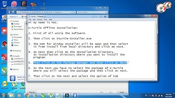 How to Install the K-Turtle Offline Installation