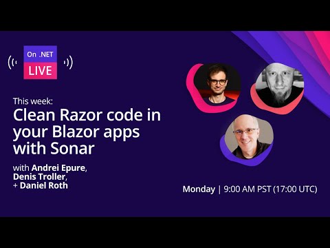 On .NET Live: Clean Razor code in your Blazor apps with Sonar