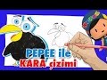 Pepee 'ciler Çizim Yapıyor Kara Karga Düşyeri iki ekmek aldım