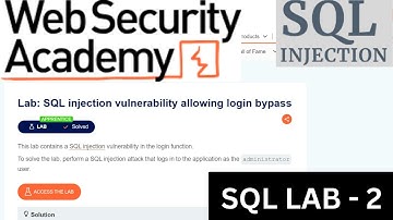 SQL Injection Lab 2 | SQL injection vulnerability allowing login bypass | HINDI | [Explanation]