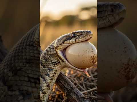 🐍 ఈ పాము గుడ్లను మాత్రమే తింటుంది! 😱 | African Egg-Eating Snake Facts #shorts