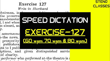 Speed Dictation of Exercise 127 | Chapter: Special Contractions | Pitman Shorthand (English) | 2022