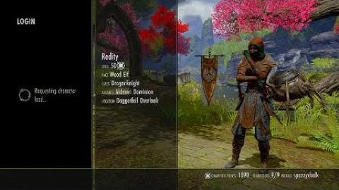 ESO Issue: Stuck on infinite Character Load screen