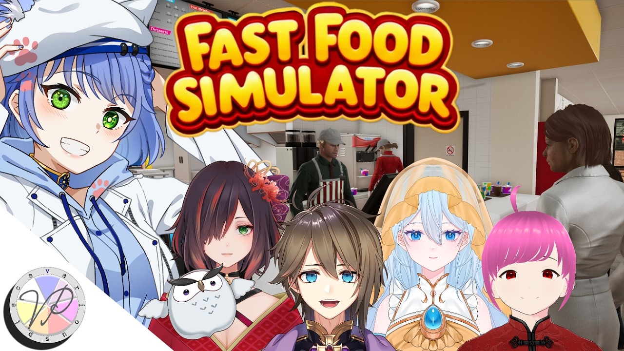 【 Fast Food Simulator  /VariouPieceコラボ配信】スーパーマーケットが倒産したので、ハンバーガーを売ることにしました🍔【Vtuber】