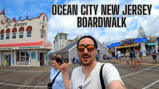 Ocean City New Jersey Boardwalk and Beach 2024: Exploring the Shore with pizza, seagulls, and family