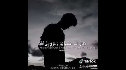 قال انما اشكو بثي وحزني الى الله سورة يوسف