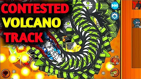 Contested Territory in VOLCANO TRACK in Bloons Monkey City... 🐵