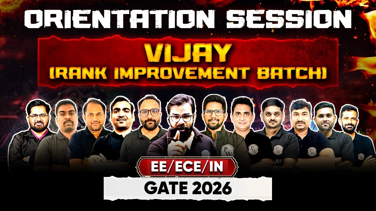 GATE 2026 Preparation | EE / ECE / IN | Vijay Rank Improvement Batch ...