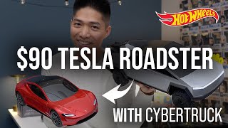 Tesla Roadster Hot Wheels RC 1:10 + Cybertruck Comparison