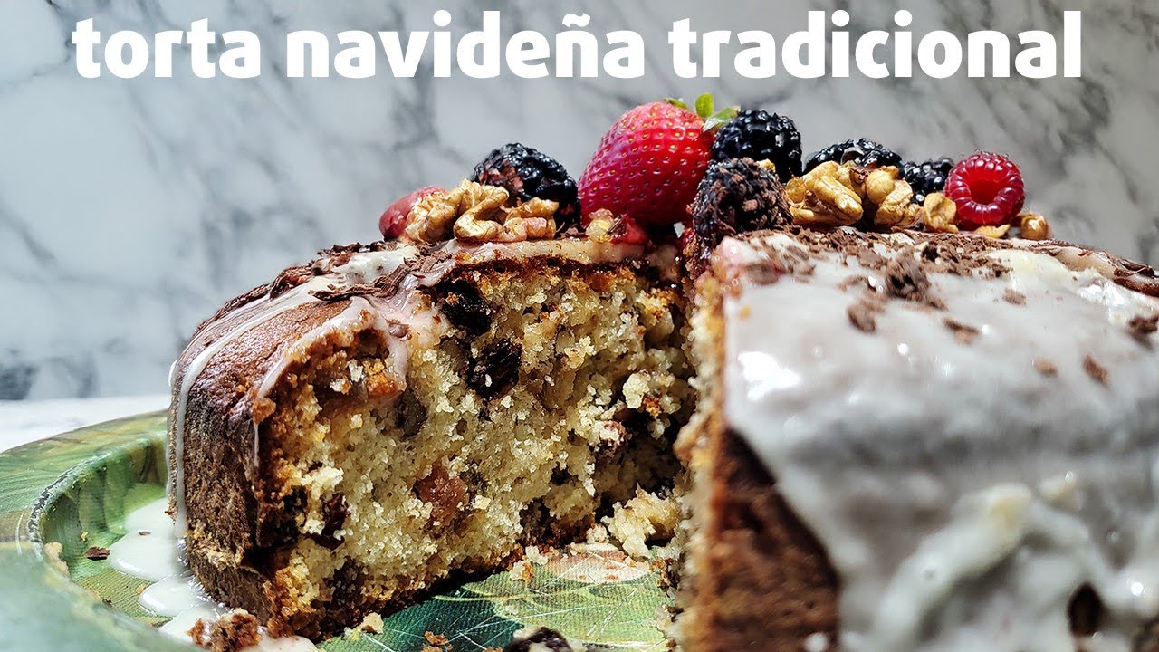 🎄 TORTA NAVIDEÑA TRADICIONAL 🍰 | BIZCOCHO ESPONJOSO, CON UN TOQUE DE OPORTO 🍇🍷