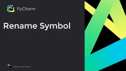 How to use refactoring to rename symbols in PyCharm