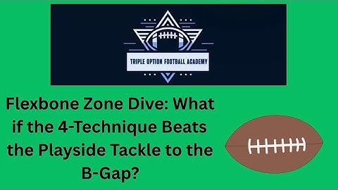 Flexbone Zone Dive: What if the 4-Technique Beats the Playside Tackle to the B-Gap?