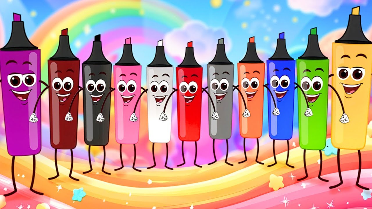 Pennarelli Colorati ✍️ Pastelli Colori ✏️ Canzoni per Bambini 🔔 BROandSIS Italiano