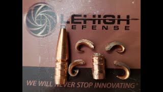 152 gr 30cal Lehigh Defense Controlled Chaos low and mid velocity 308 Win + high 300 PRC gel test.