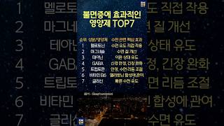 수면제보다 낫다!? 불면증에 효과적인 영양제 TOP7 #불면증 #영양제 #숙면