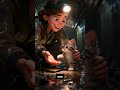 Kitten pulled from a flooded subway tunnel  #youtubeshorts #movie #story #animalshorts