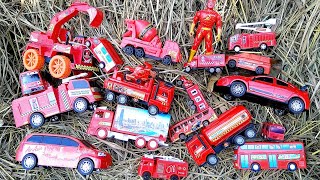 Damkar, Beko,Truk Molen, Bus Telolet, Tayo, Mobil Balap, Truk Tangki, Kontainer - Mobil Mainan Merah