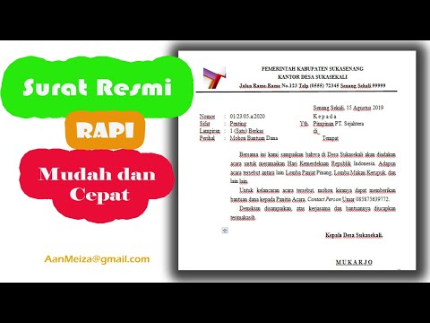 CARA MEMBUAT SURAT RESMI YANG RAPI MUDAH DAN CEPAT