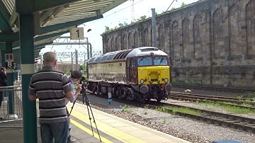 The Class 57 ‘Thunderbirds’ (WCRC) West Coast Pullman Livery No.57315 at Carlisle.
