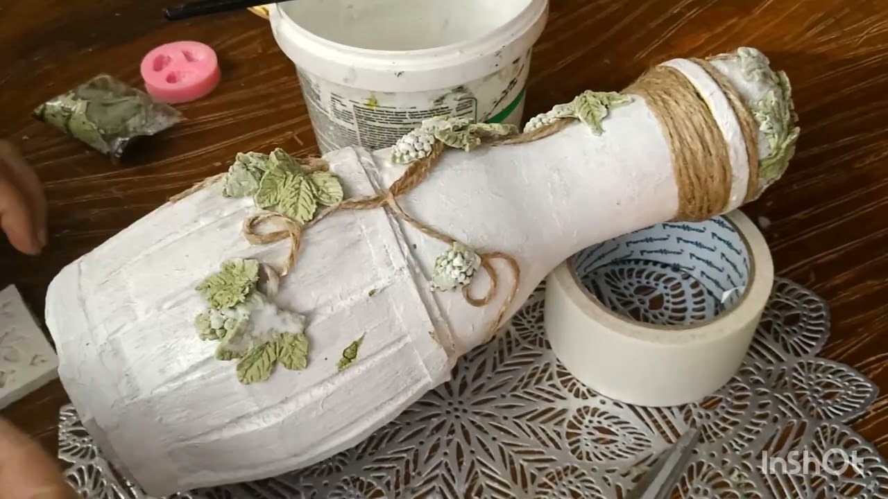 МК бутылка-бочка с виноградной лозой