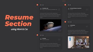 Resume Section using Html & Css For Beginners.