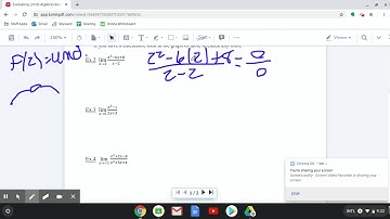 Evaluating Limits Algebraically Part 1