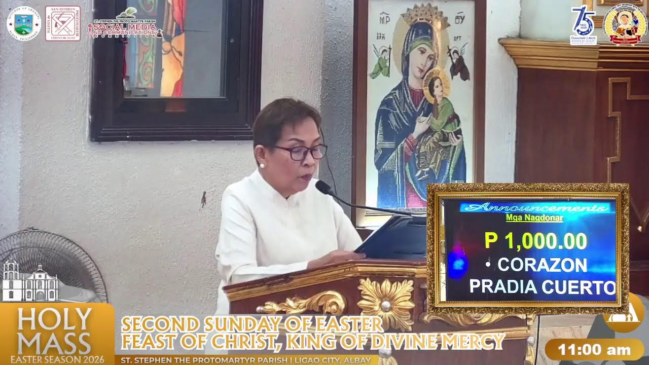 Holy Mass | SECOND SUNDAY OF EASTER FEAST OF CHRIST, KING OF DIVINE MERCY