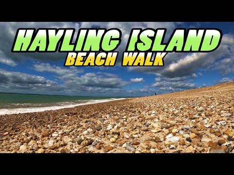 HAYLING ISLAND BEACH Walk - Hampshire - England (4K)