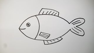 Cara Menggambar Ikan Termudah Untuk Pemula