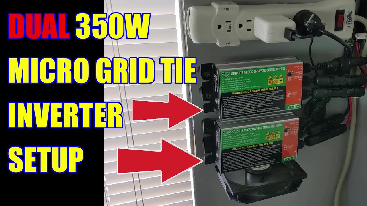 DUAL split phase 350W MICRO GRID TIE Chinese inverter SETUP and TEST with  solar - REAL NUMBERS! 