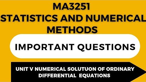MA3251-STATISTICS AND NUMERICAL METHODS -UNIT V- IMPORTANT  QUESTION - ANNA UNIVERSITY EXAMINATION