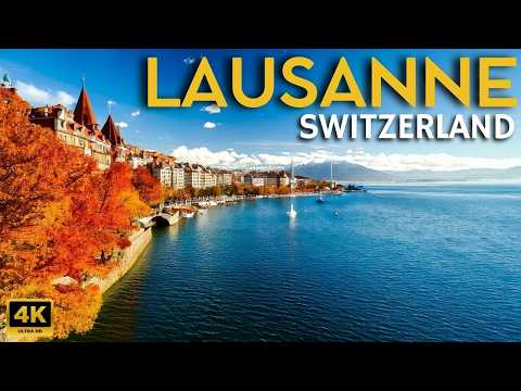 Ouchy in Lausanne🇨🇭 Walking tour 4K | One of the favourite Sunday strolls in Switzerland 🇨🇭