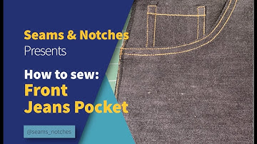 How to sew: Front Jeans Pocket (Easy method)