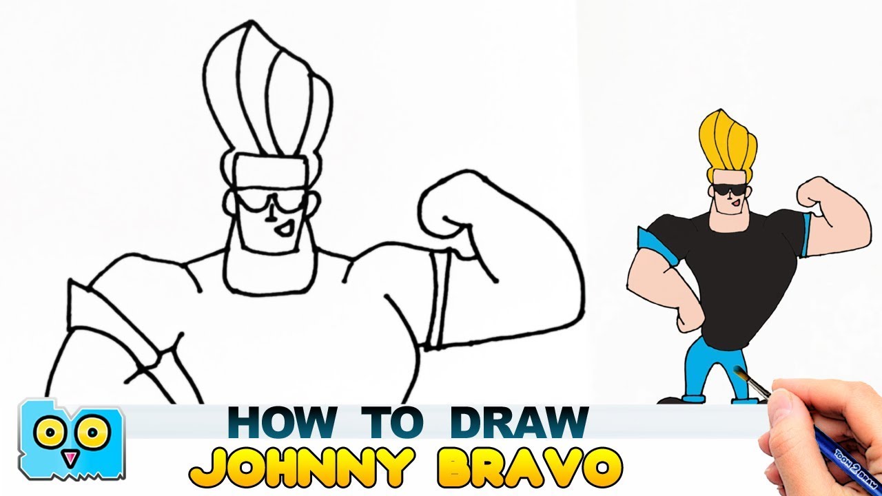 How to Draw Johnny Bravo from Johnny Bravo with Easy Step by Step