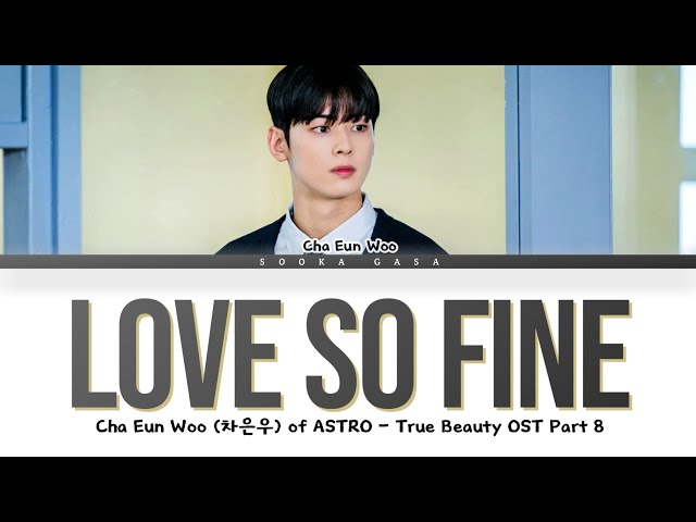 Cha Eun Woo (ASTRO) - 'Love So Fine' (True Beauty OST Part 8) Lyrics (Han/Rom/Eng) class=