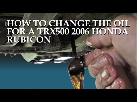 Video: Come si cambia l'olio su una Honda Rubicon del 2007?
