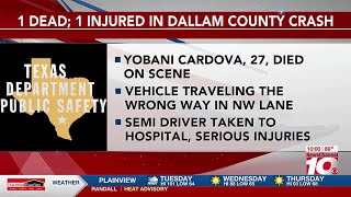 1 dead, 1 injured in head-on crash on US 87 near Dalhart