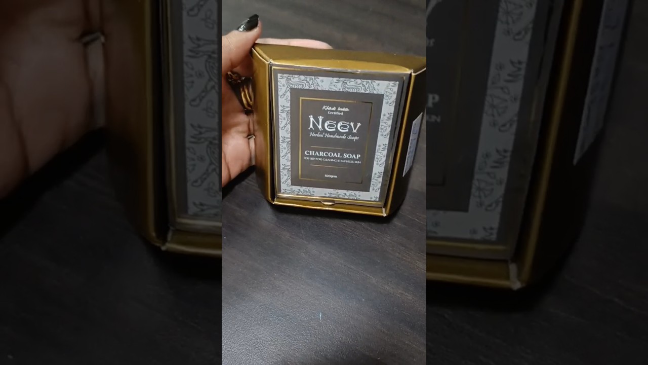 Neev charcoal soap | Chemical free soap🫧 Herbal handmade soap🧼 