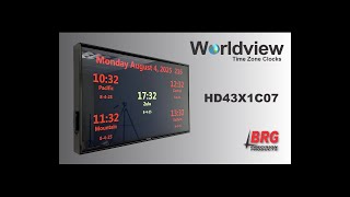 HD43X1C07 Worldview Time Zone Clock by BRG Precision Products
